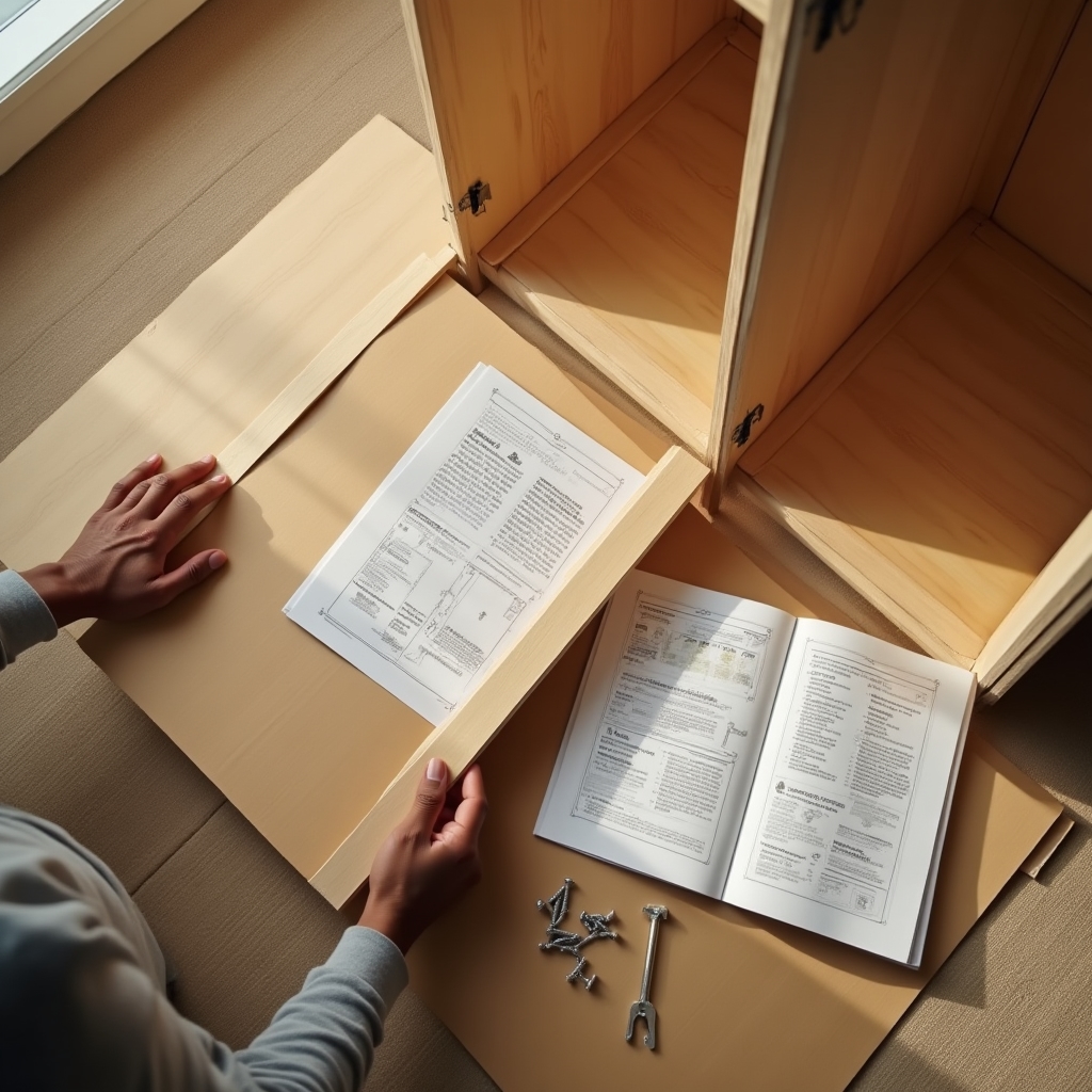 Skládání nábytku z IKEA podle návodu